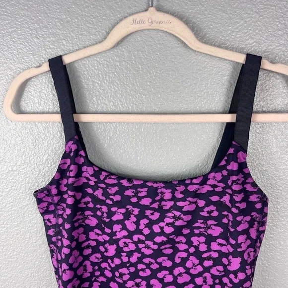 Lululemon Barre None Tank Sz 6 Mini Cherry Cheetah Ultra Violet Navy Blue Preppy - Picture 3 of 9